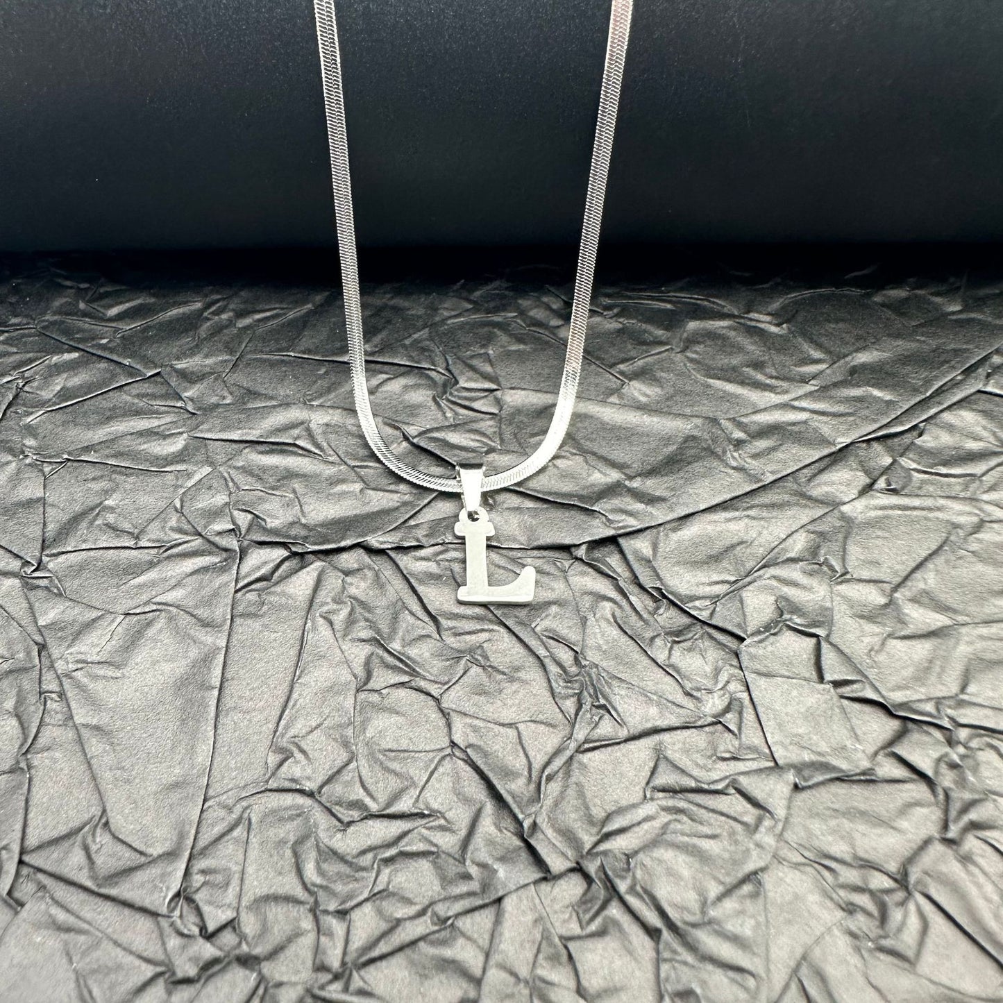 Letter Blade Chain Stainless Steel Material Necklaces