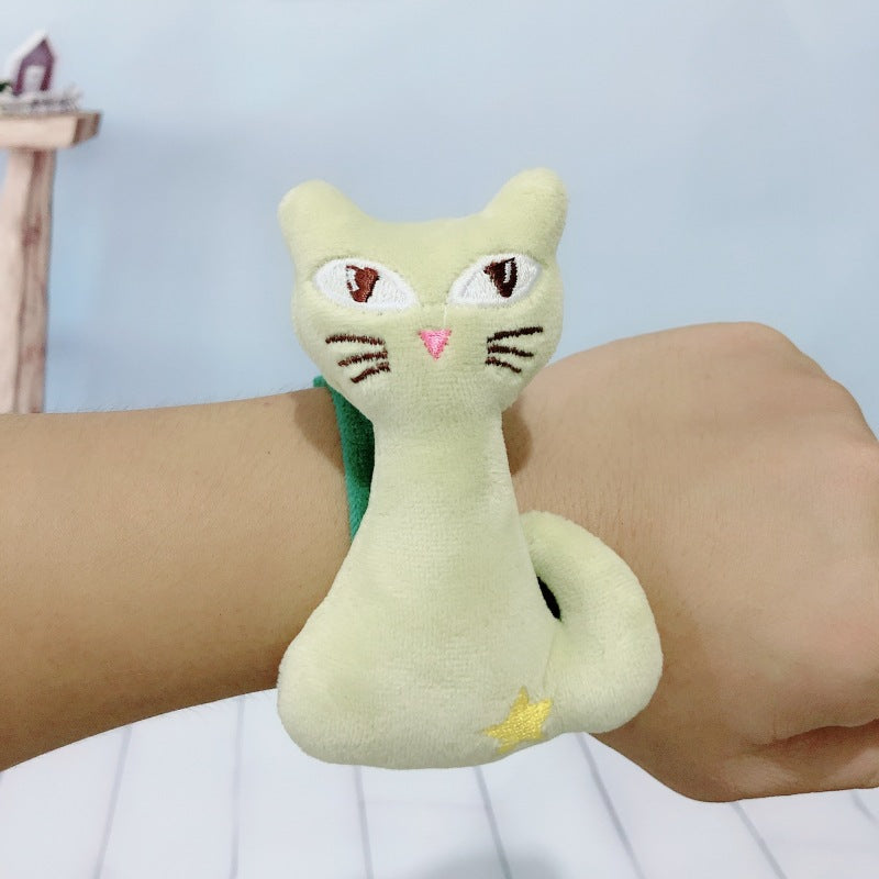 Children's Plush Cartoon Pop Cute Sun Flower Couple Female Dinosaur Slap Bracelet