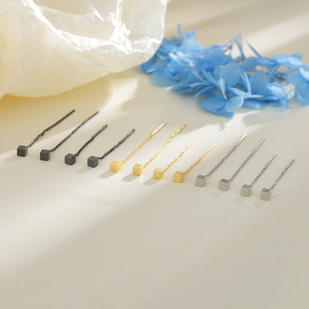 Artistic Temperament Geometric Long Fringe Minimalist Earrings