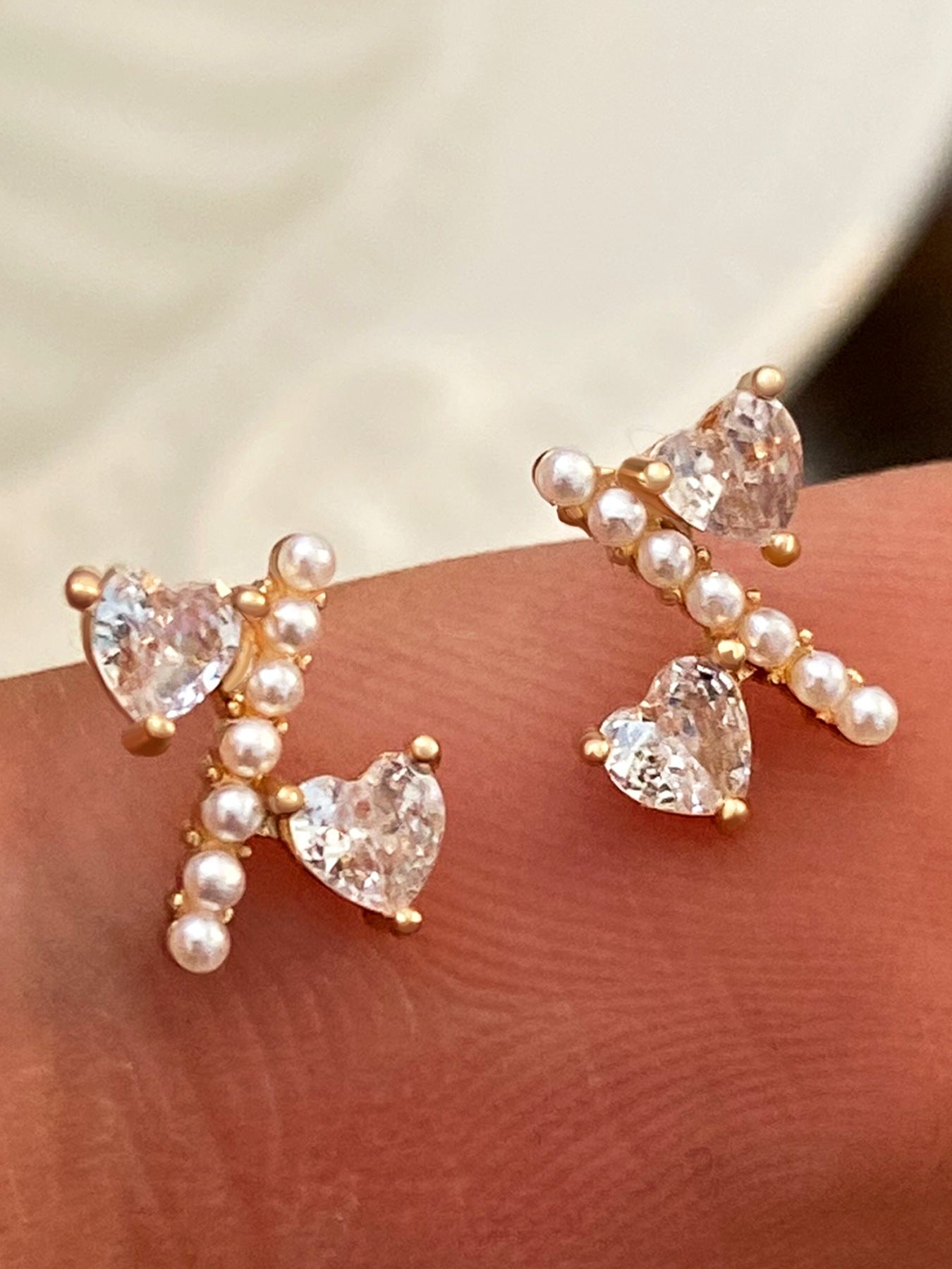 Women's Pearl For French Entry Lux Butterfly Earrings