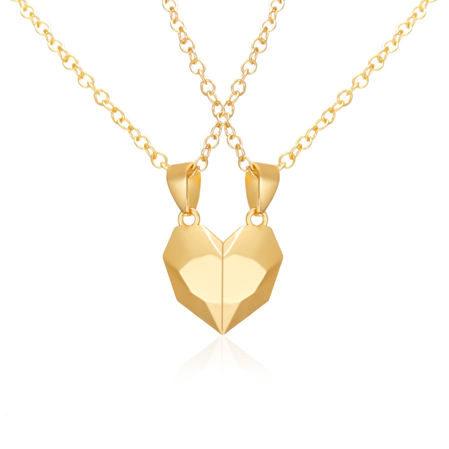 Women's Stone Heartbreak Clavicle Chain Heart Couple Necklaces
