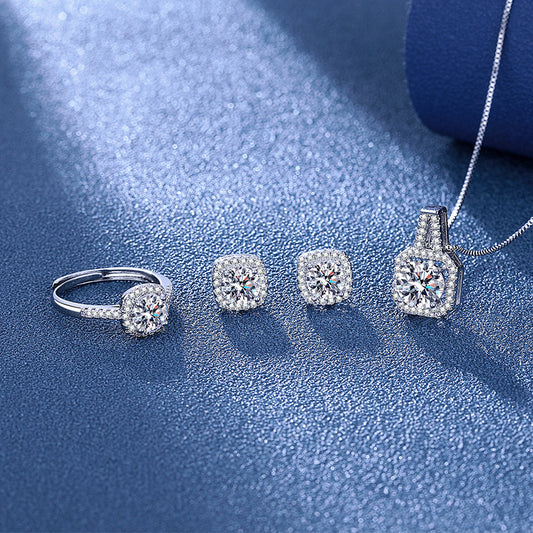 Square Bag Suit Simple Temperament Clavicle Pendants