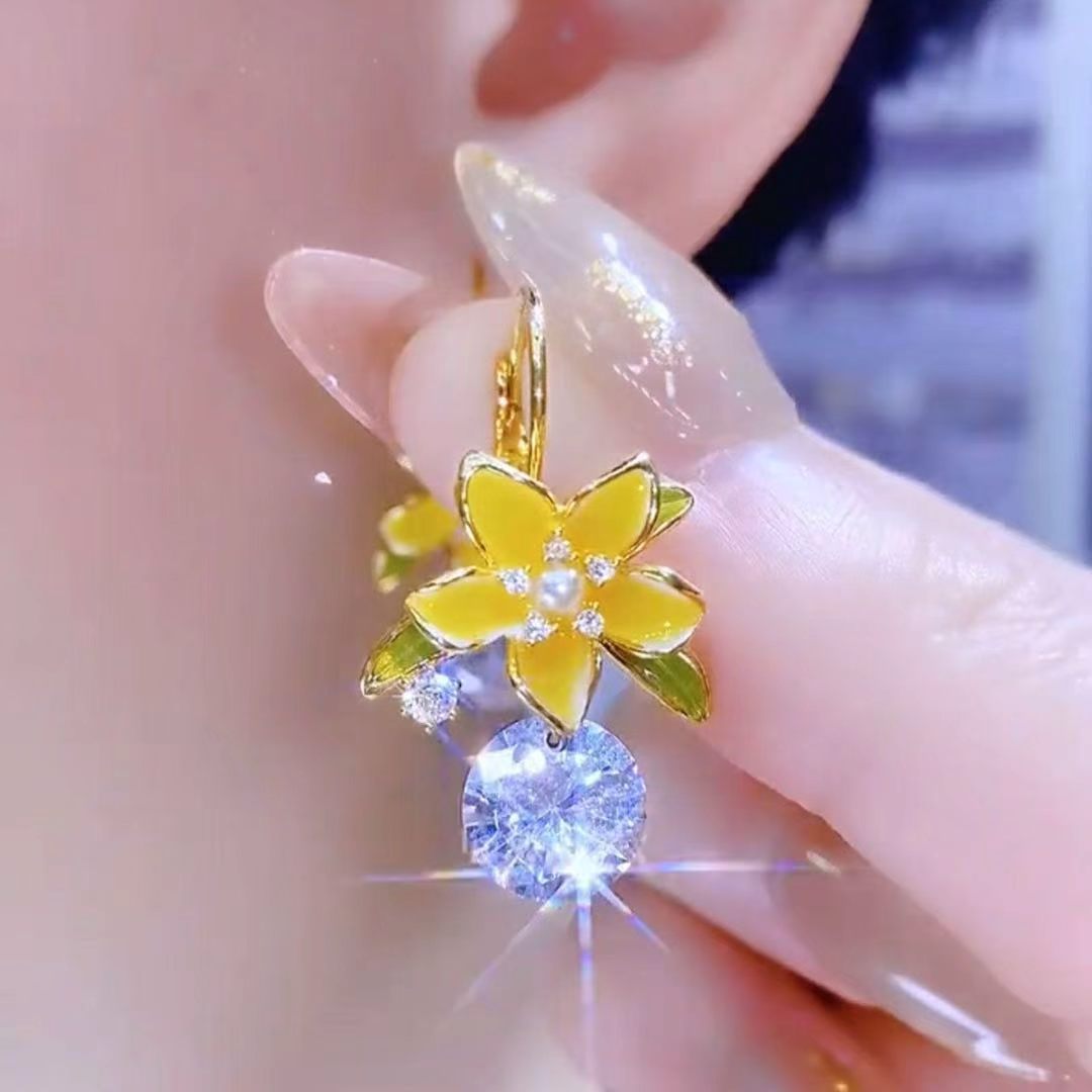 Flower Ear Clips Fashion Spring High Stud Earrings