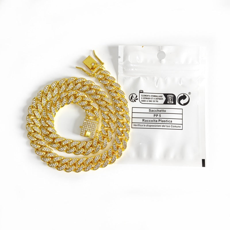 Bag Sealing Mouth Cuban Link Chain Necklaces