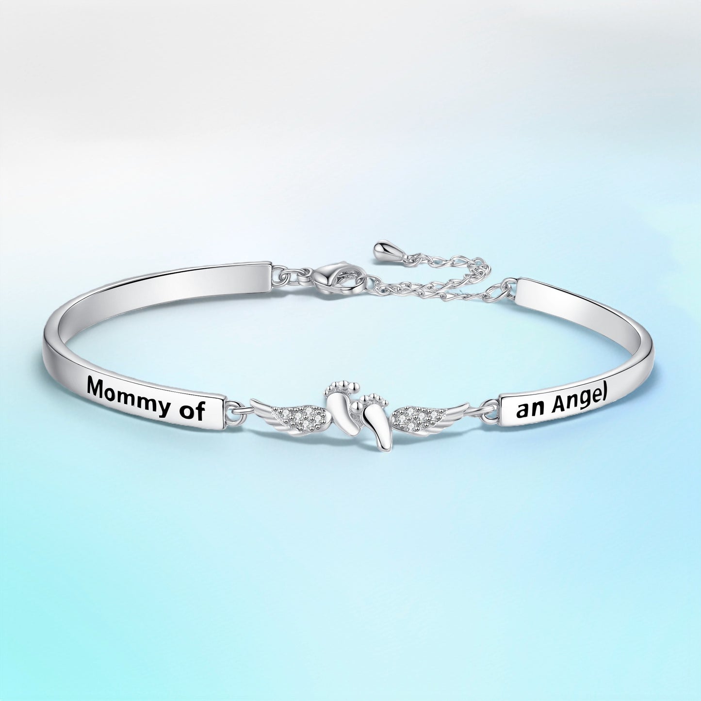 Wireless Angel Foot Love Lettering Female Bracelet
