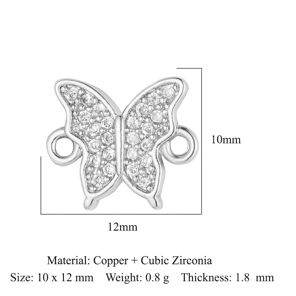 Copper Zircon Ornament Accessories Love Crown Pendants