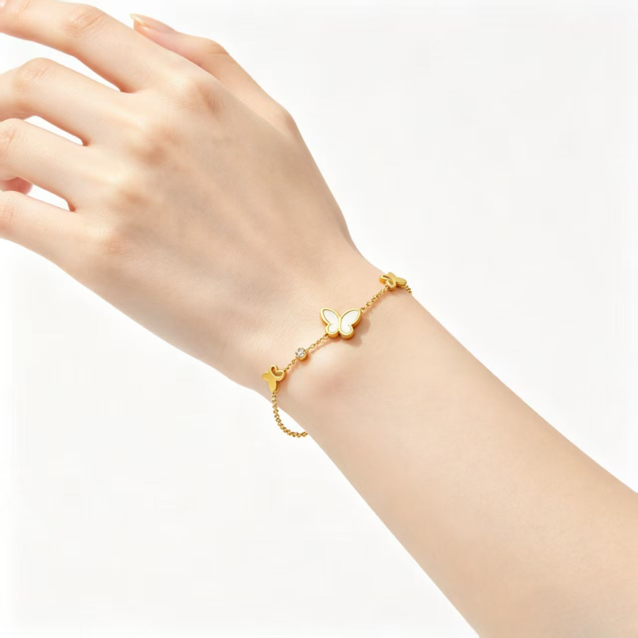 Style Simple Four-color Butterfly Fritillary Heart Atmosphere Temperament Bracelets