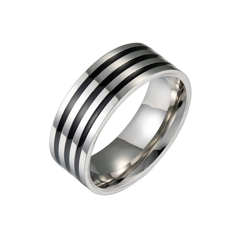 Men's Ornament Stainless Steel Couple Simple Fashion Rings