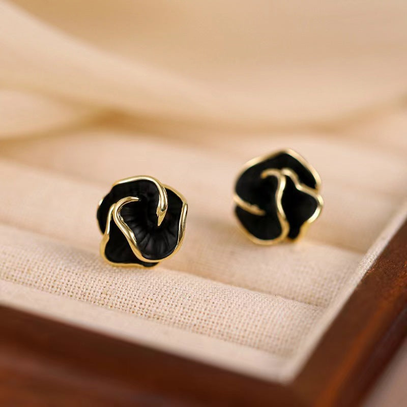 Special Offer Affordable Luxury Fashion Camellia Minority Design Stud Earrings
