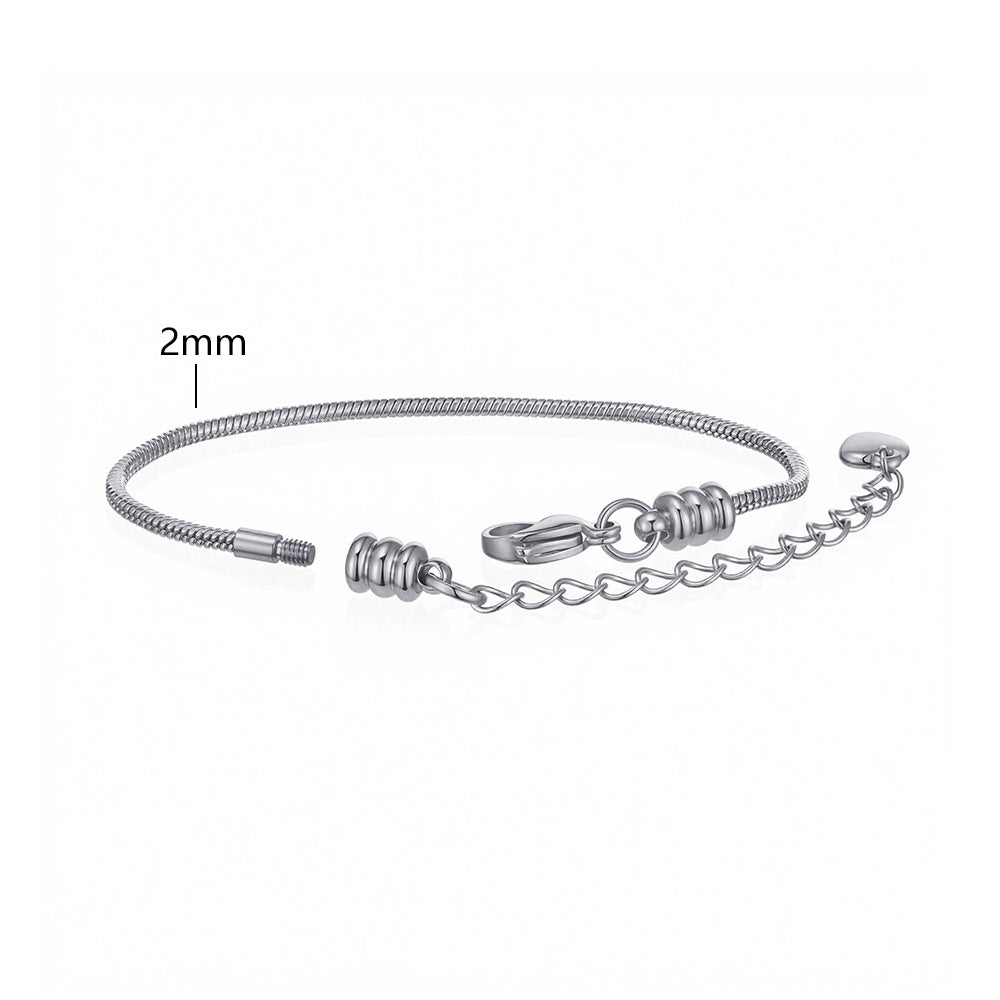 Snake Bones Chain Universal Wear Vacuum Furnace Plating Real Bracelets