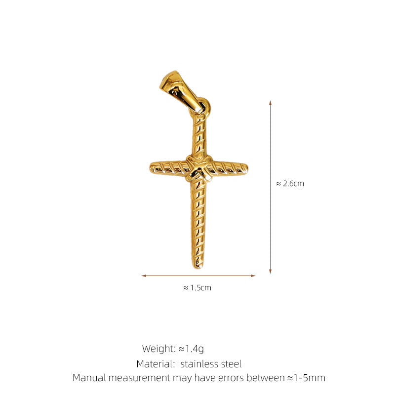 Diamond Cross Unique Fashion Titanium Steel Necklaces