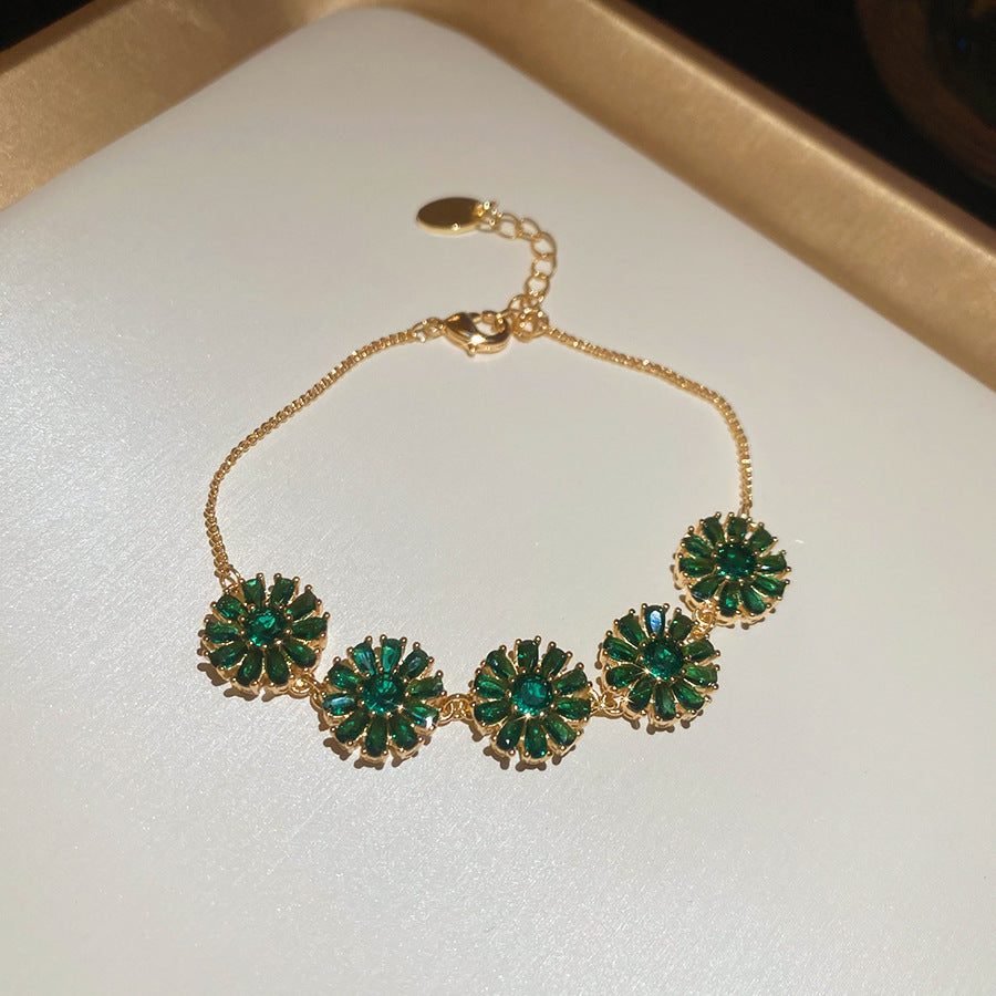Women's Heart-shaped Zircon Adjustable Simple Fashion Light Luxury Bracelet