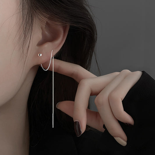 Women's Long Round Beads High Sense Design Rings