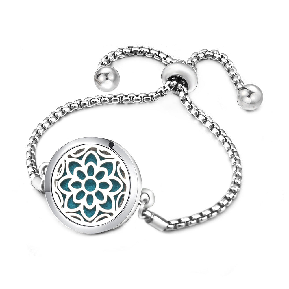 Angel Wings Mosquito Repellent Stainless Steel Essential Oil Perfume Box Bracelet