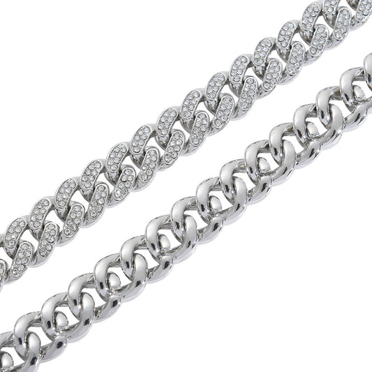 Men's Hop Full Diamond Punk Cuban Link Necklaces