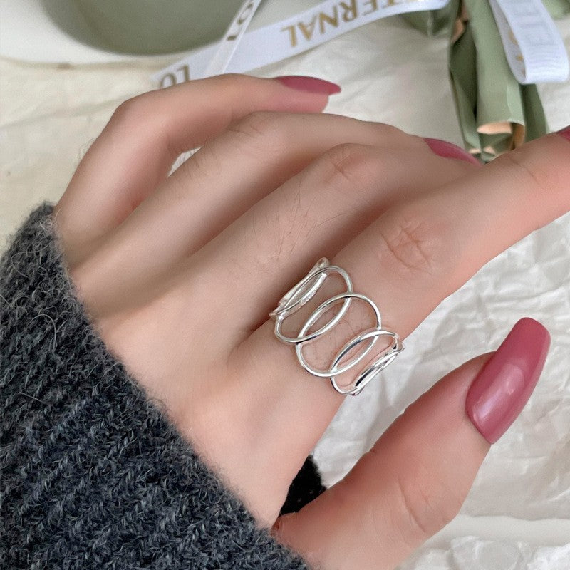 Women's Style Design High-grade Sense Adjustable Opening Light Ring