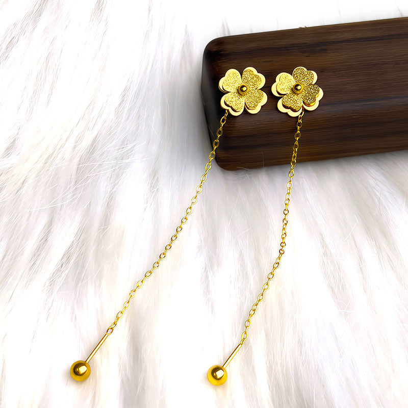 Luxury Queen Elegant Rose Frosted Clover Refreshing Stylish Fine Ear Line