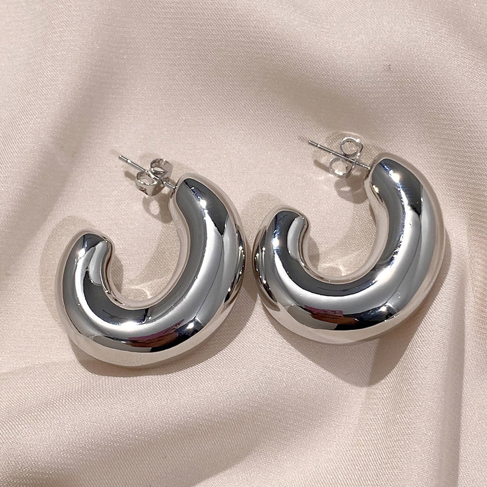 Scenery Surface Female Fashion Exaggerated Thick Earrings