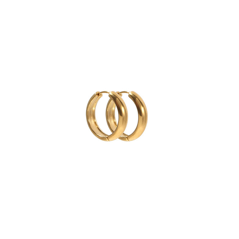 Stainless Steel Golden Ear Clip Trendy Elegant Earrings