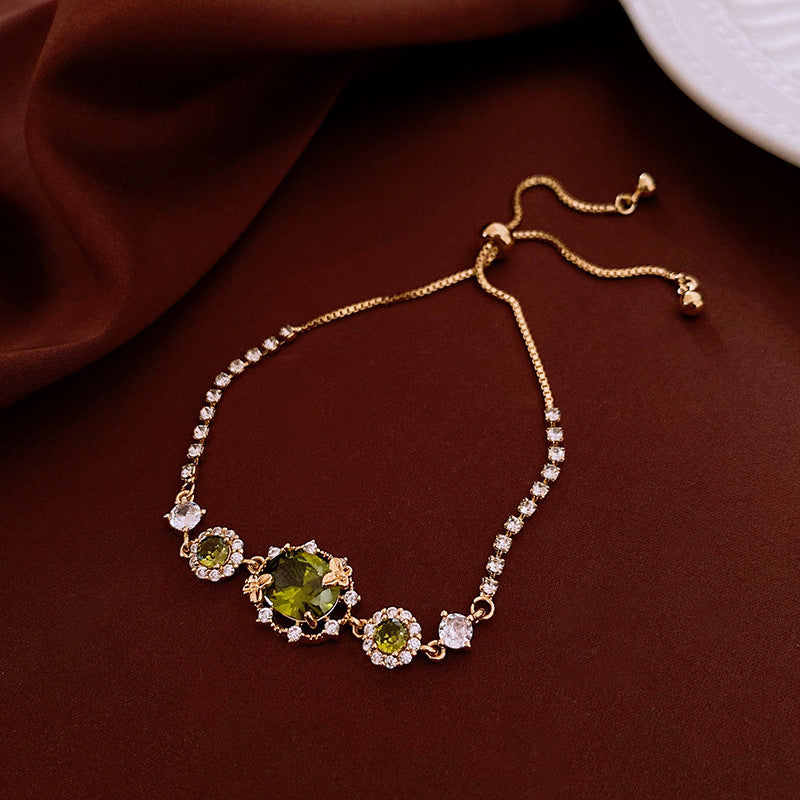 Zircon Twist Twisted Adjustable Simple Fashion Temperament Personalized Bracelet