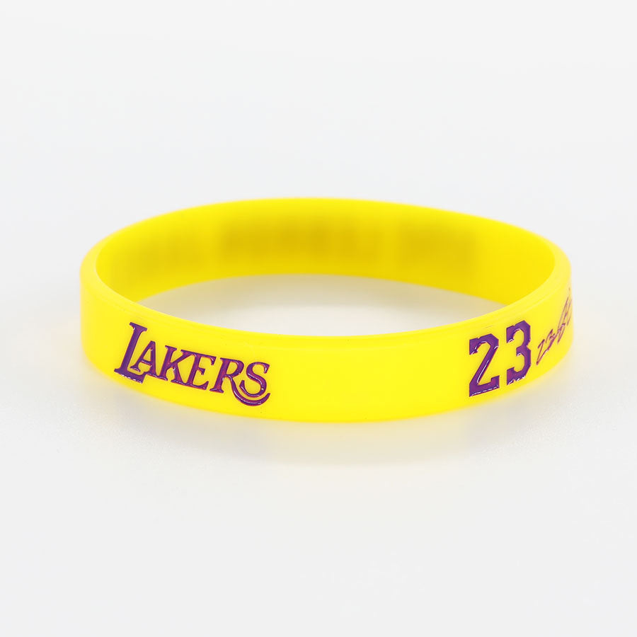 Star Concave Thickened Silicone Kobe James Basketball Bracelet