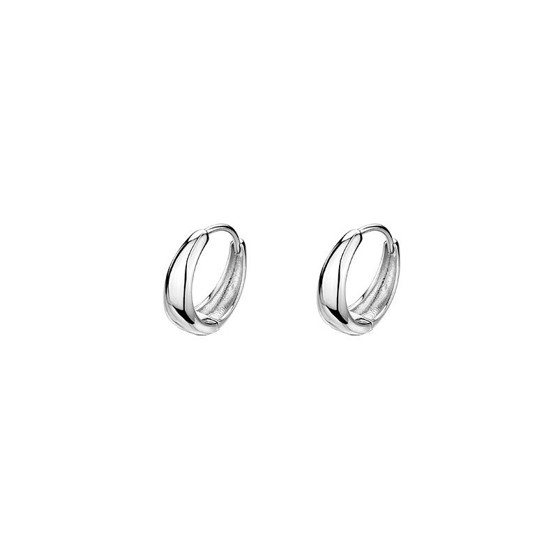 Sier Simple Cold Style Ear Trendy Stud Earrings
