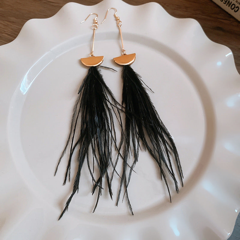 Cheese Pleated Fashionable Casual Style Ear Hook Earrings
