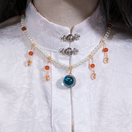 Derived Da Ancient Style Han Chinese Clothing Luo Of Necklaces