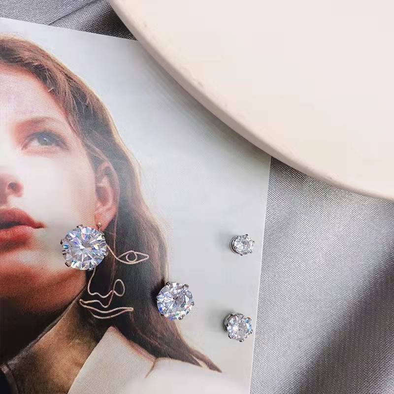 Magnetic Nail Female Ear Clip Male Rivet Magnet Bone Earrings