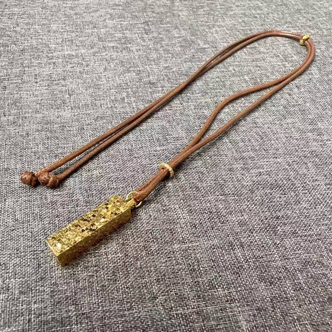 Women's Retro Personality All Match Flash Rectangular Pendants