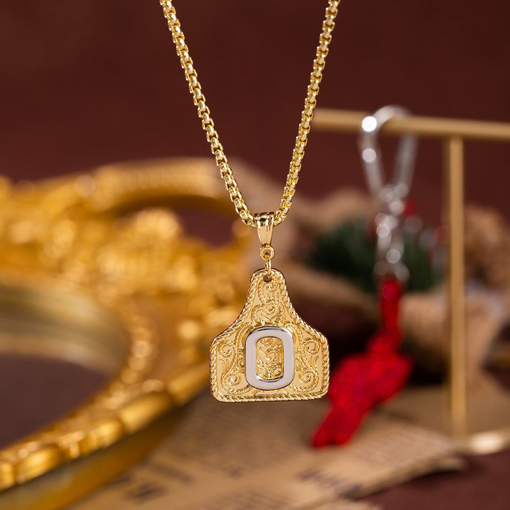 Women's Fashion English Letters Electroplated Copper For Design Personalized Clavicle Necklace
