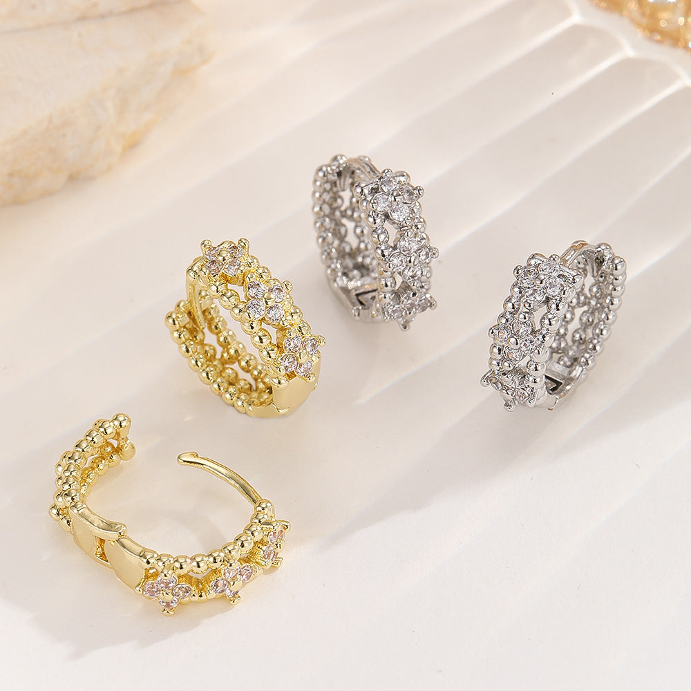 Affordable Luxury Style Woven Ear Clip Small Elegant Daily Commuter Rings