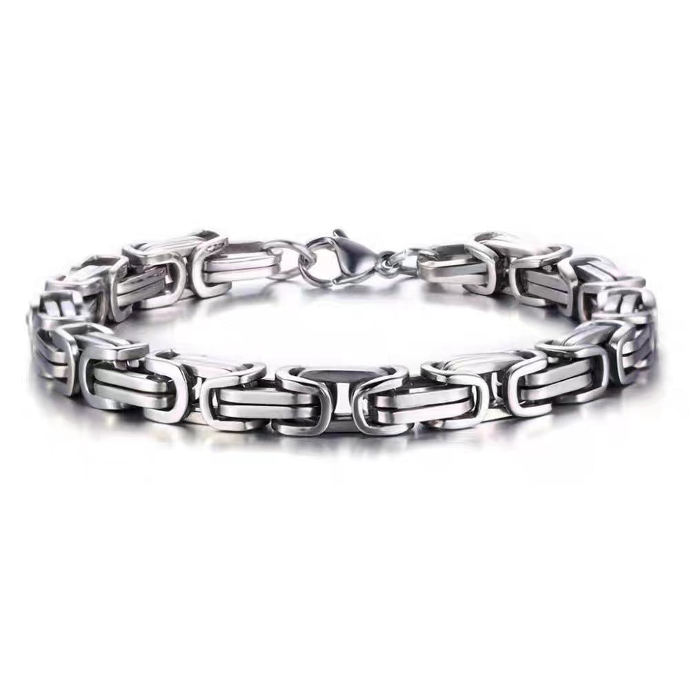 Men's Domineering Retro Trendy Titanium Steel Emperor Chain Bracelets