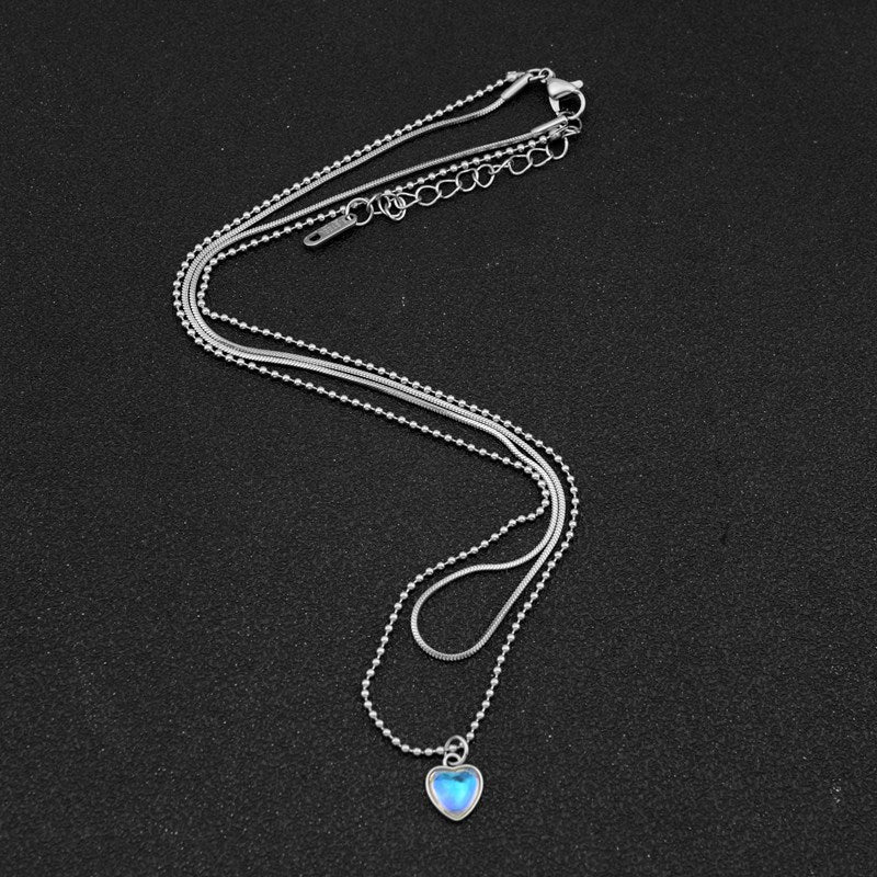 Women's Layer Twin Titanium Steel For Trendy Necklace