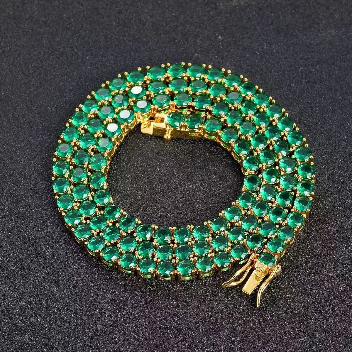 Zirconium Tennis Copper Inlaid Single Row Zircon Bracelet