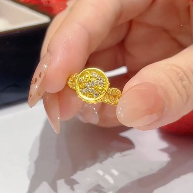 Cornucopia Shape Rotatable Opening Adjustable Special Interest Light Luxury Personalized Ring