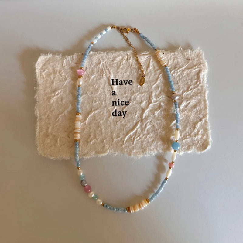 Style Colorful Beaded Niche Design Fashion Necklace