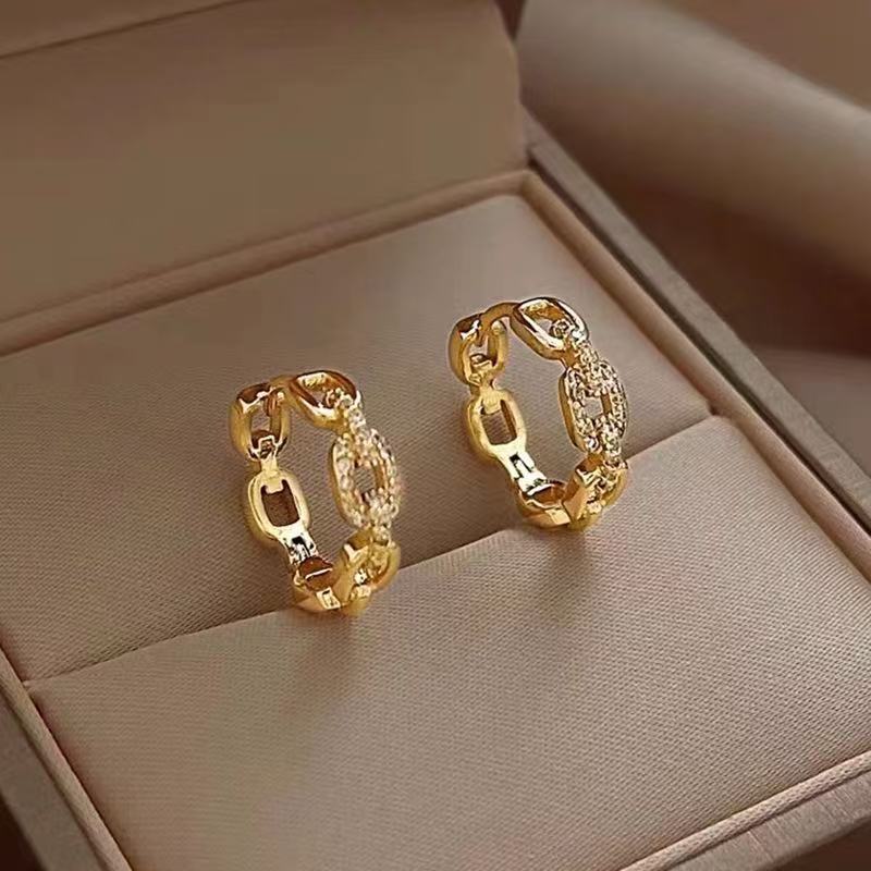 Chain-shaped Ear Clip Niche Delicate Simple Rings