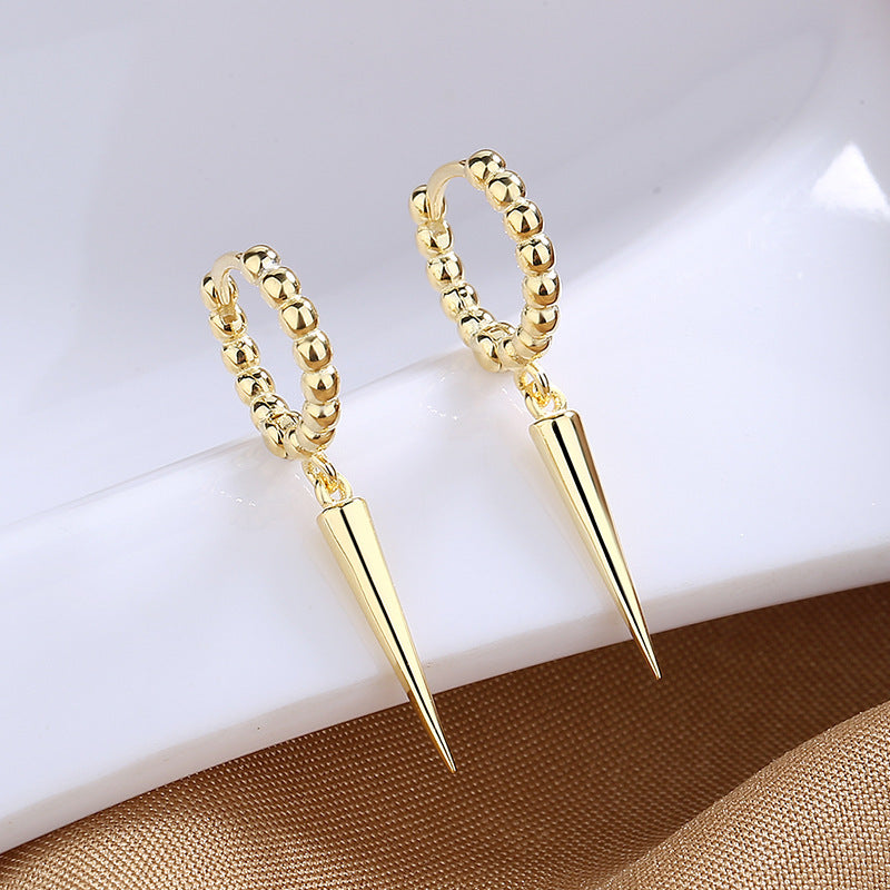 Simple Graceful Sier Niche Love Light Ear Clip Earrings