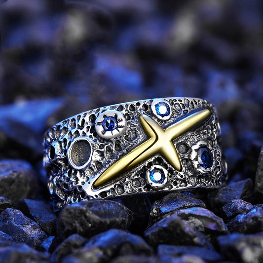 Men's Starry Sky Mango Single Domineering Fashion Fashionmonger Personality Retro With Rings