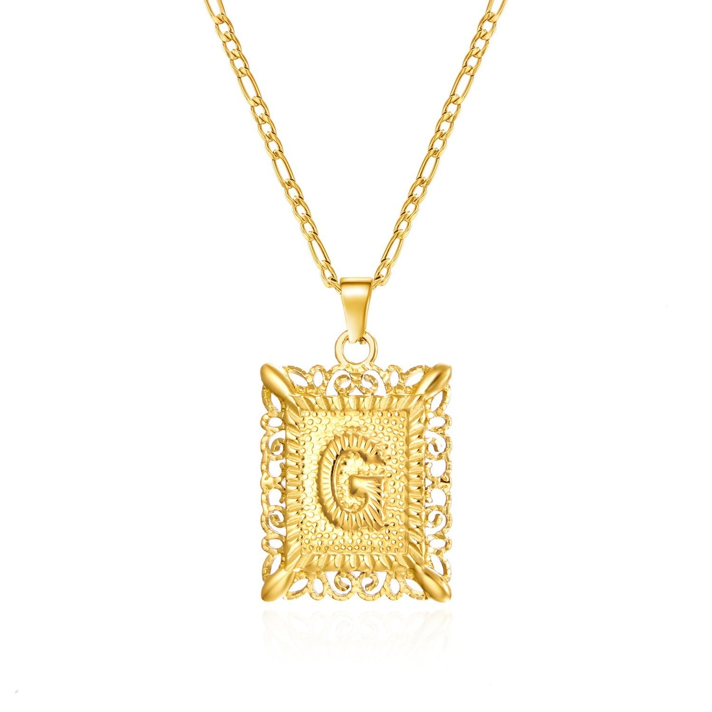 Clavicle Square Tag Gold-plated Does Not Necklace