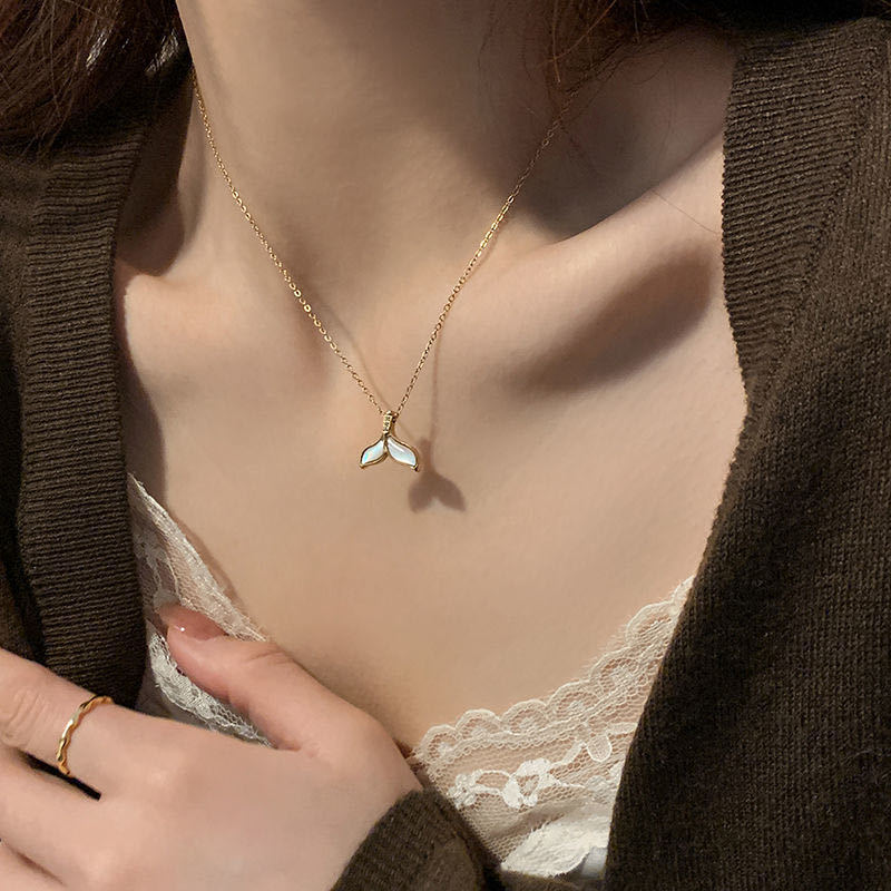 Shell Fishtail Light Luxury Minority Clavicle Chain Necklace