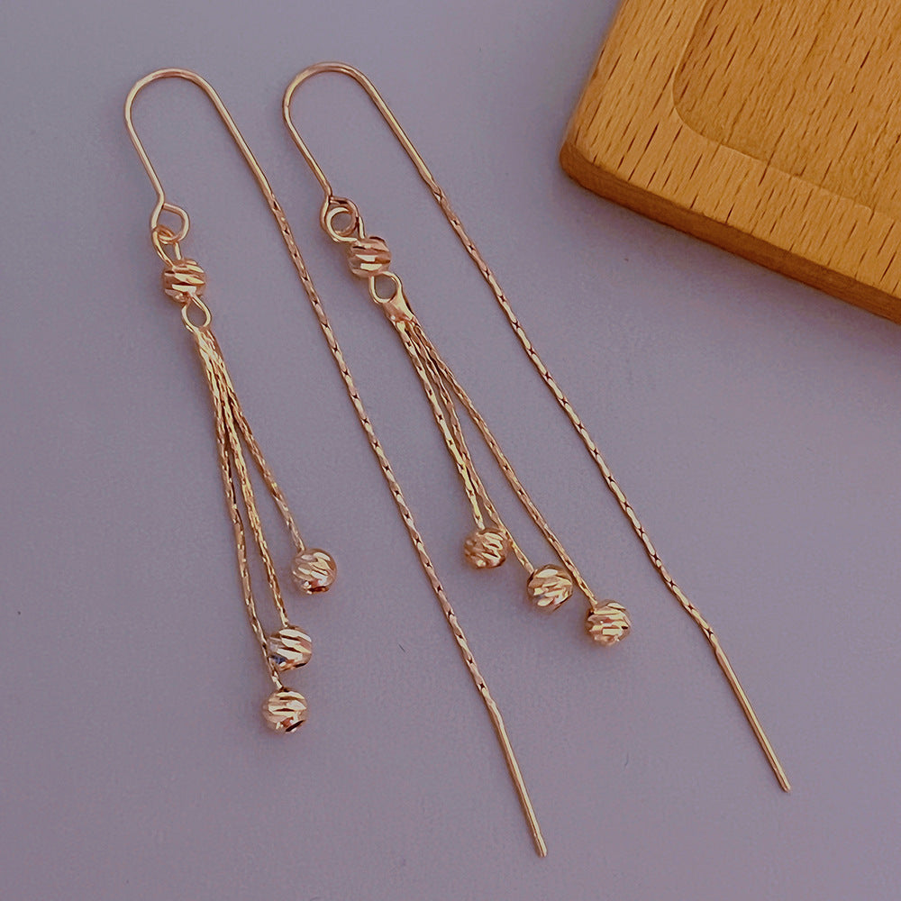 Opal Tassel Tide Chain Super Fairy Long Ear Line