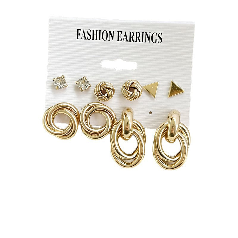 Style Fashion Personalized Metal Twist Geometric Earrings