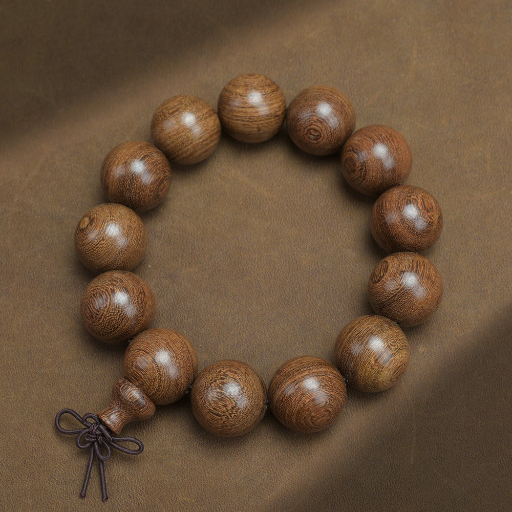 Men's Loose Round Beads Pieces Prayer Silkwood Bracelets