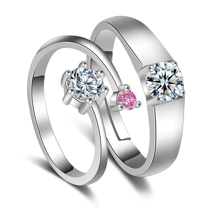 Women's & Men's Fashion Retro Sier Plated Valentine's Day Rings