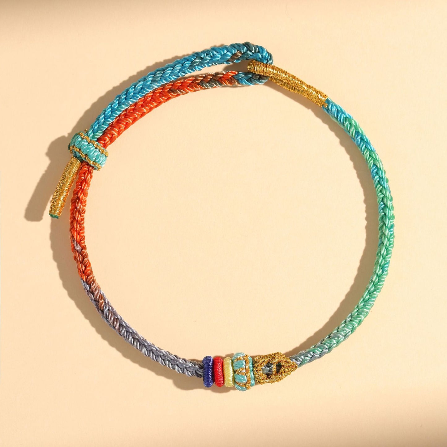 Women's & Men's Seven Braid Rope Gold List Title Knot Pass Every Exam Bracelet