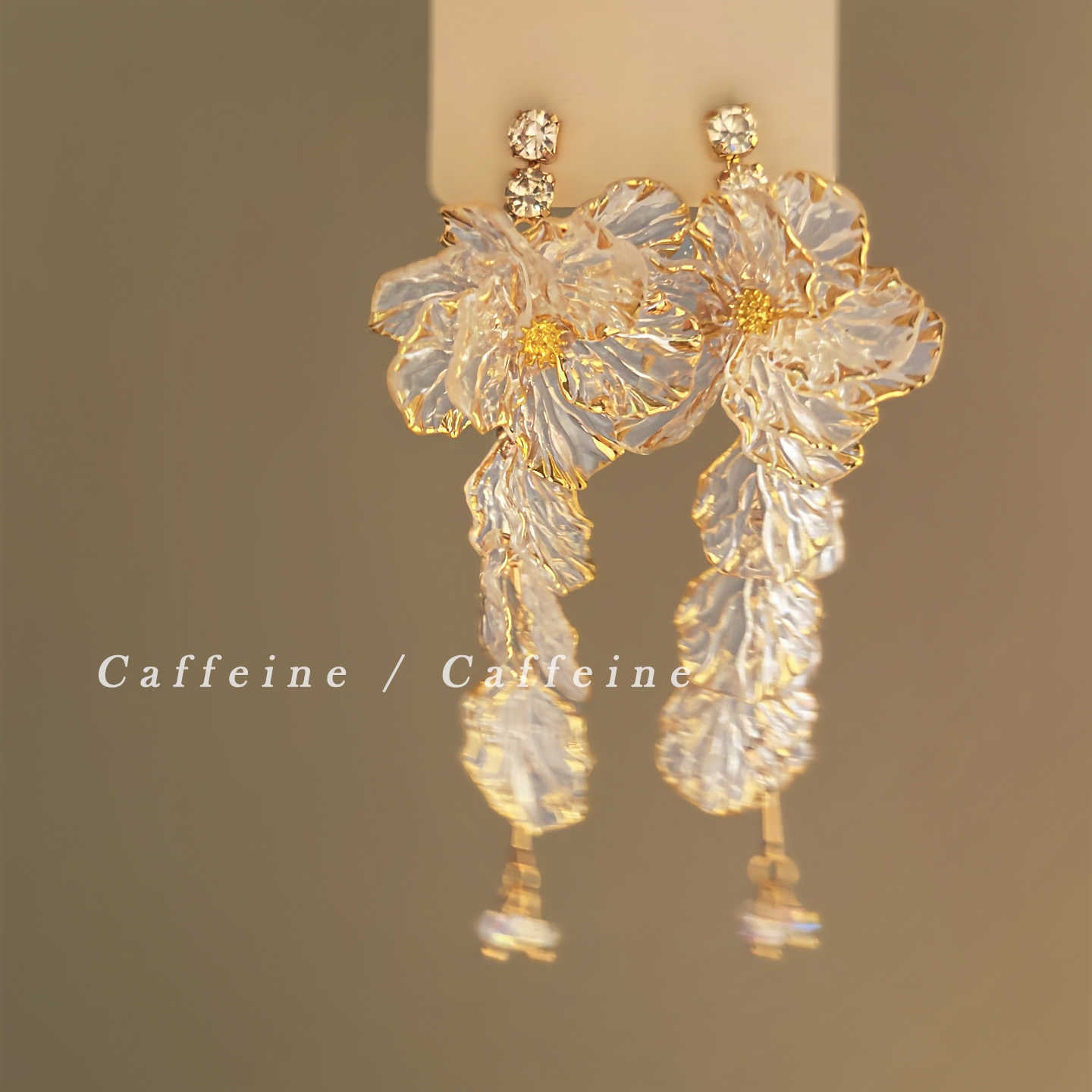 Needle Raffia Fabric White Flower Light Luxury Rings