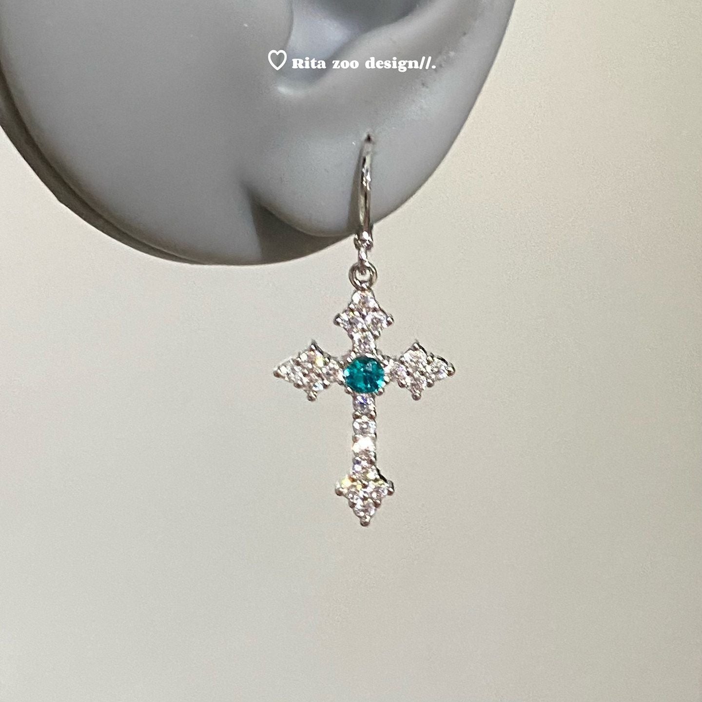 Women's Sparkling Full Rhinestone Cross Clip Niche Temperament Design Rings