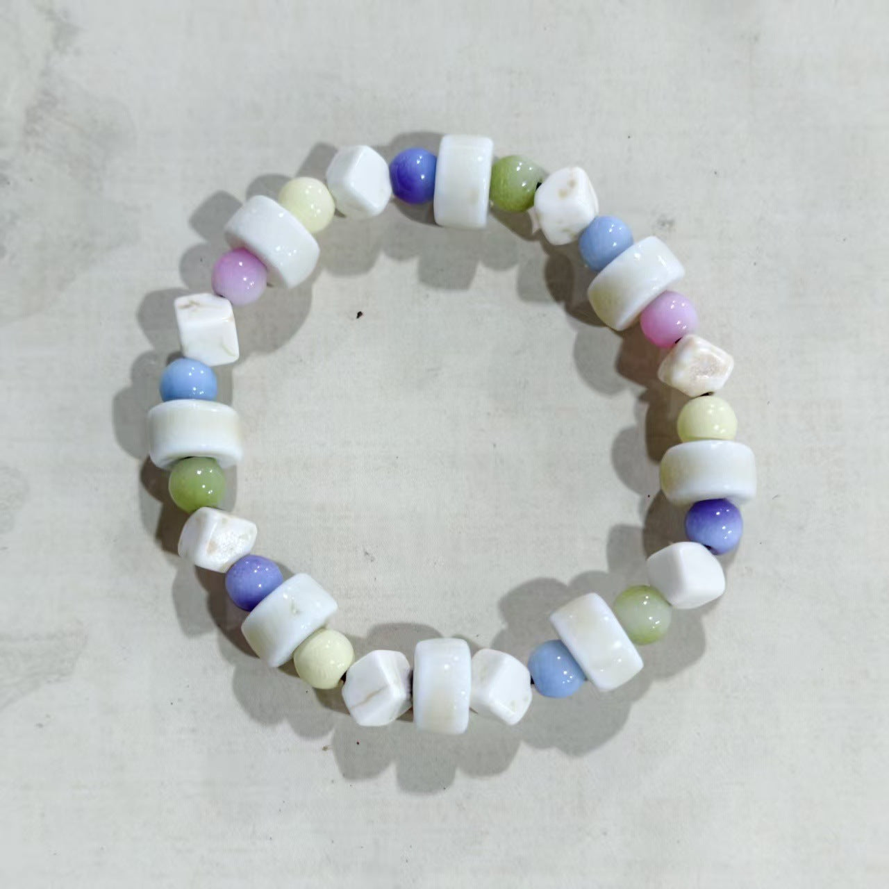 Artistic Handmade Ceramic Single Circle Ethnic Bracelet